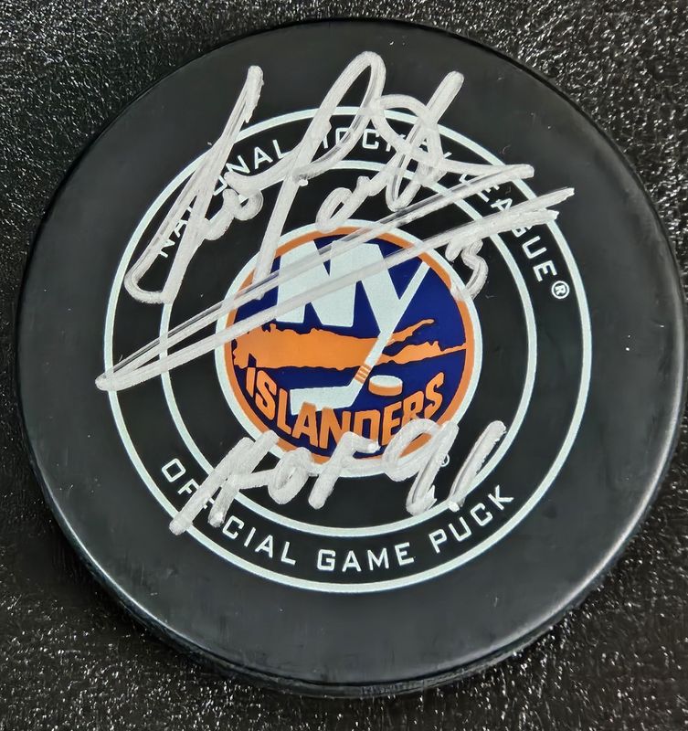 Denis Potvin Signed Puck Inscribed HOF 91