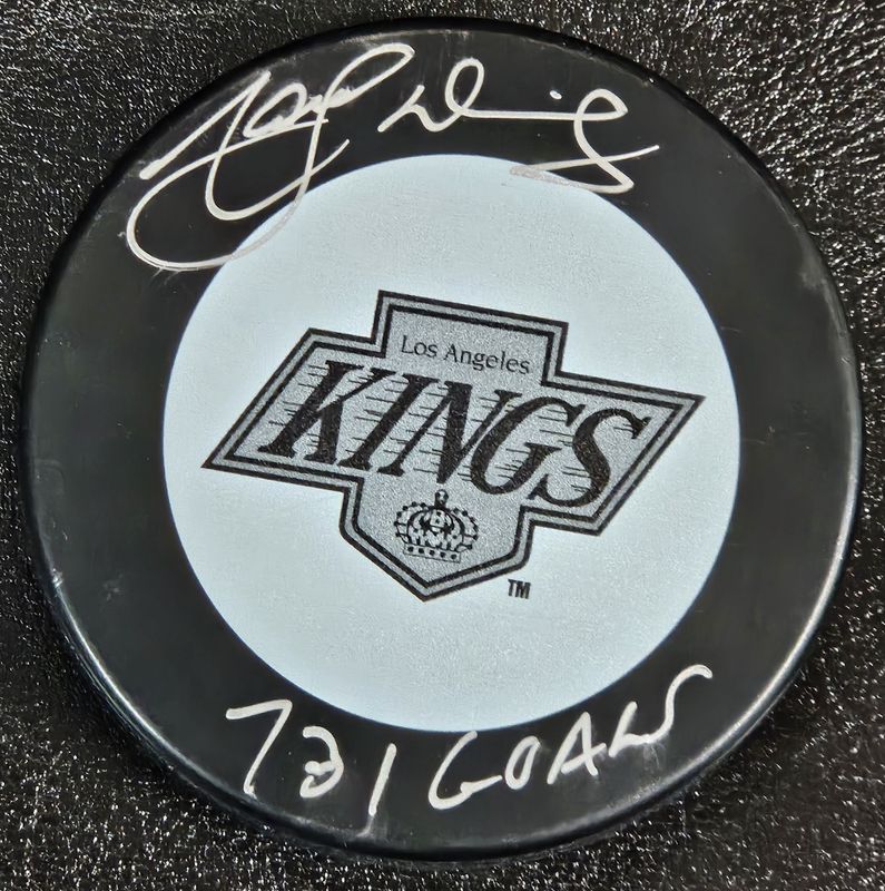 Marcel Dionne Signed Hockey Puck Inscribed 731 Goals