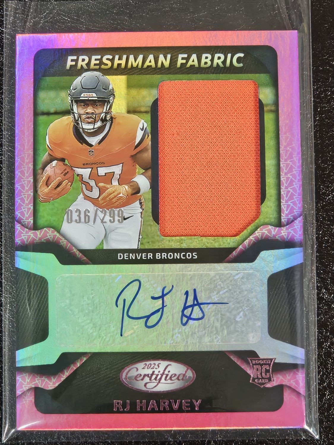 2025 Certified Freshman Fabric RJ Harvey auto /299