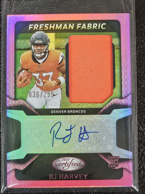 2025 Certified Freshman Fabric RJ Harvey auto /299
