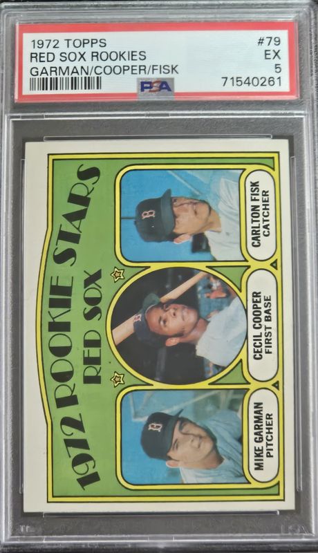 1972 Topps #79 Carlton Fisk Rookie PSA 5