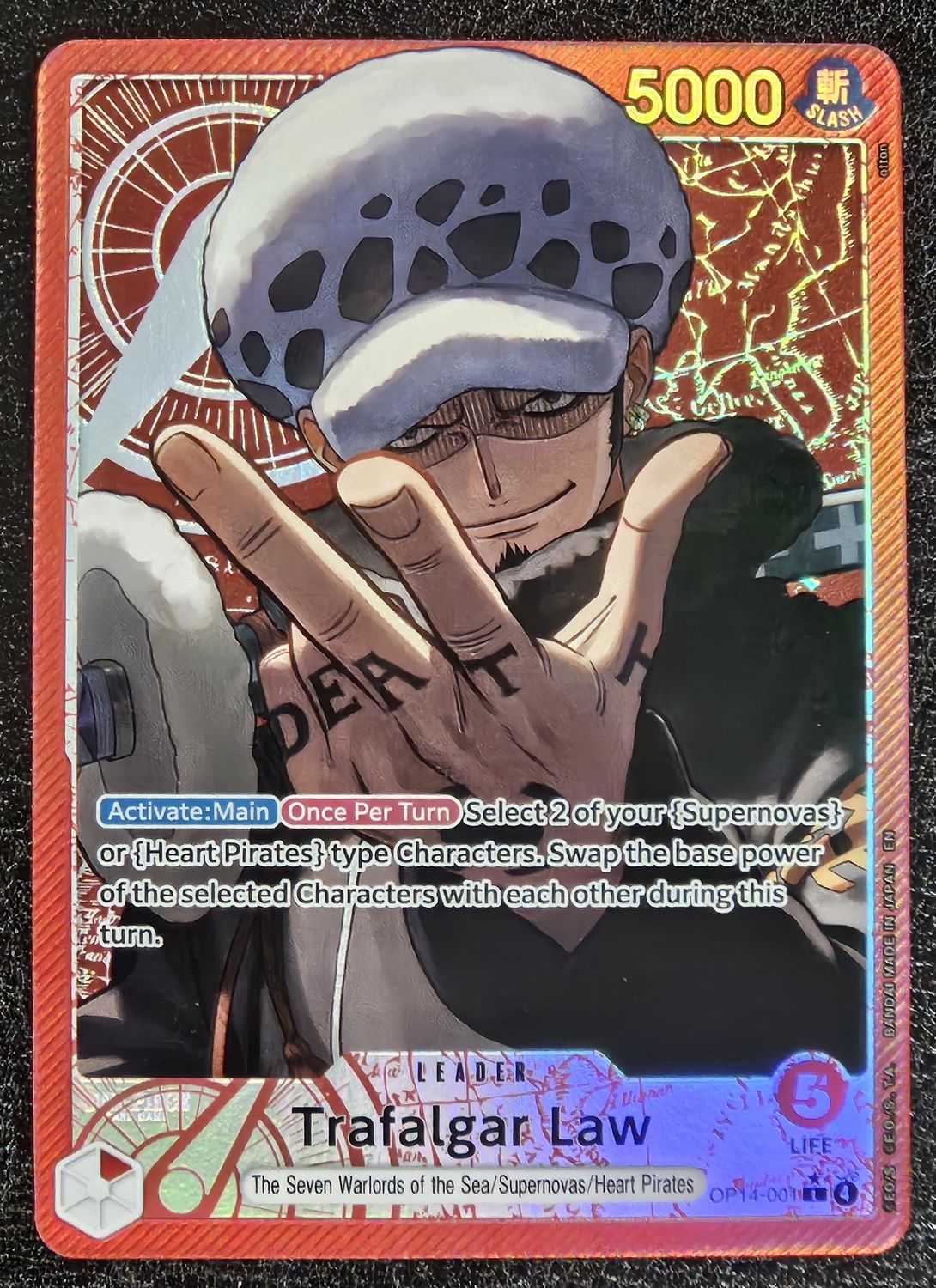 One Piece Trafalgar Law OP14-001 MINT
