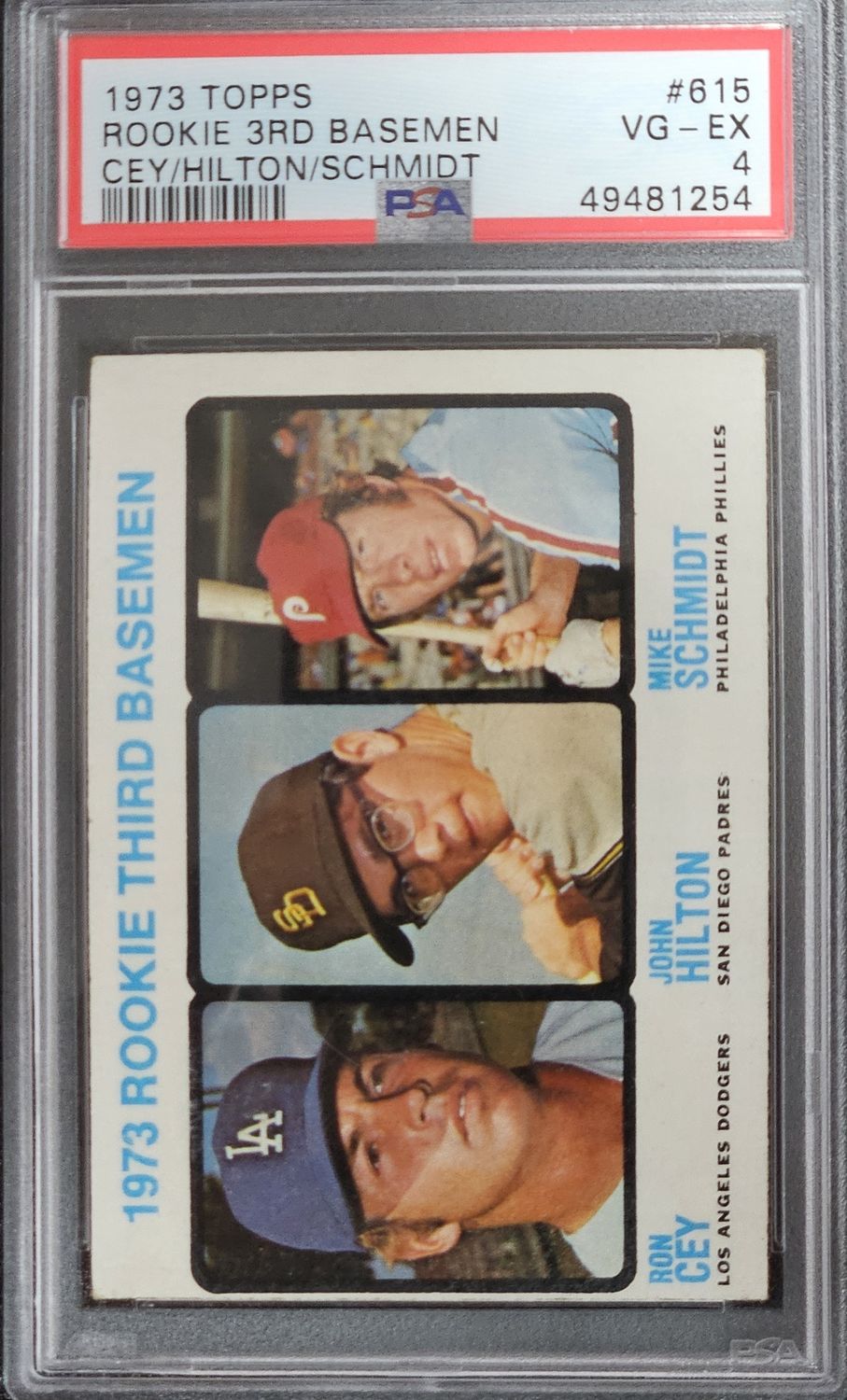 1973 Topps #615 Mike Schmidt Rookie PSA 4