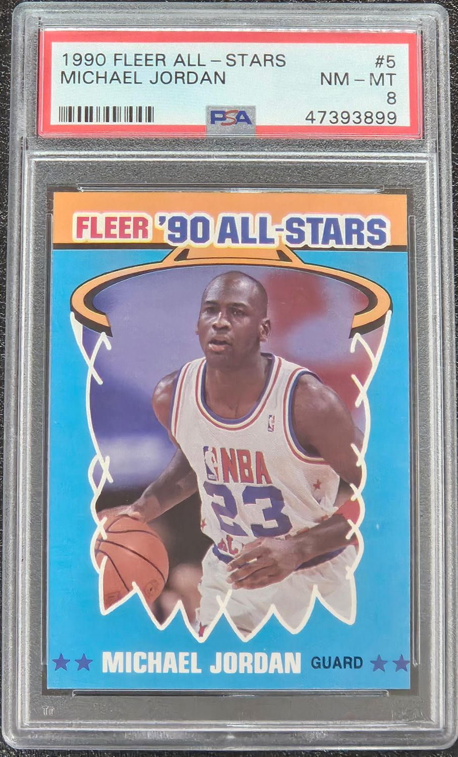 1990 Fleer All-Stars #5 Michael Jordan PSA 8