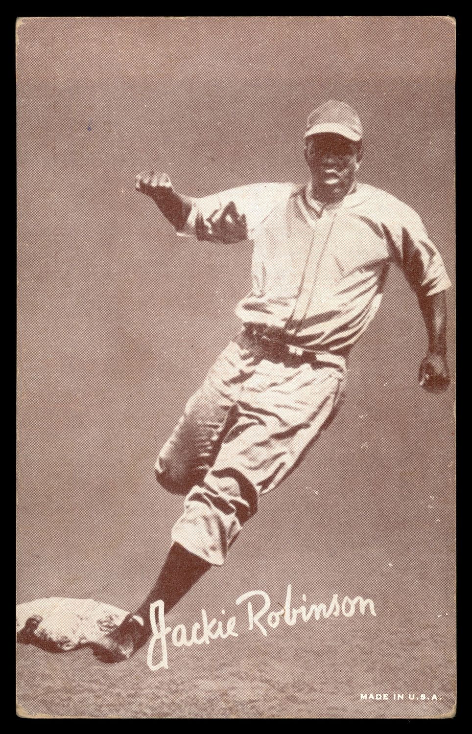 1947-66 Exhibit Card Jackie Robinson