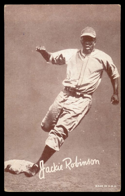 1947-66 Exhibit Card Jackie Robinson