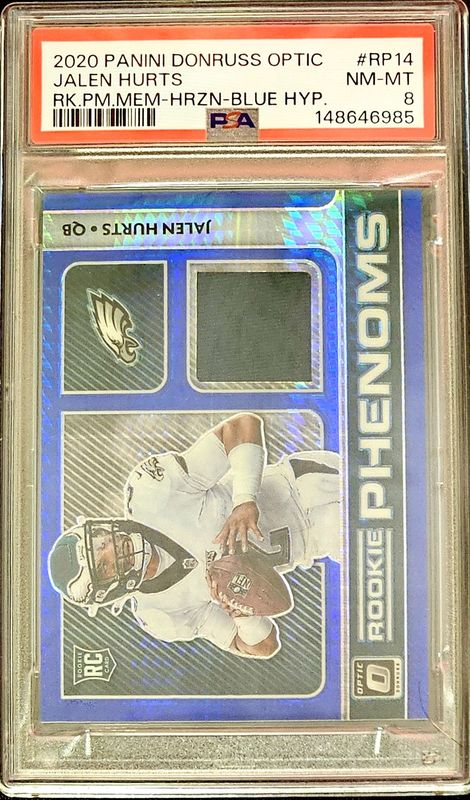 2020 Optic Rookie Phenoms Jalen Hurts PSA 8