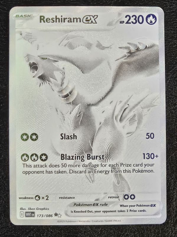 2025 White Flare Reshiram EX 173/086
