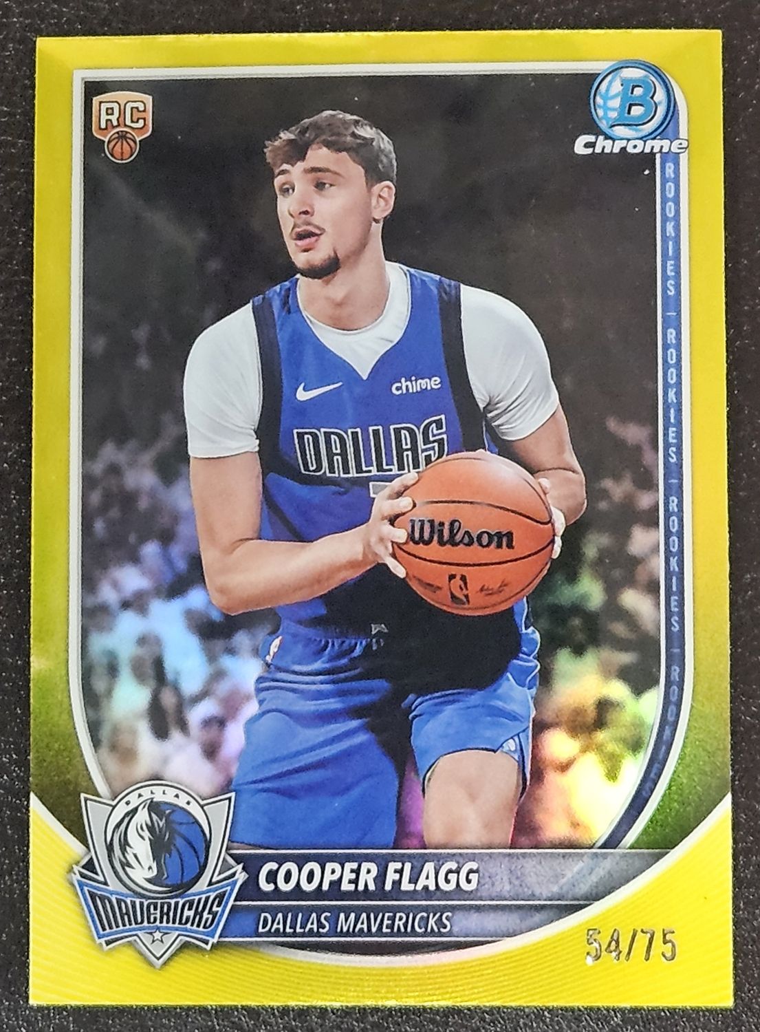 2025 Bowman Chrome Cooper Flagg Yellow /75
