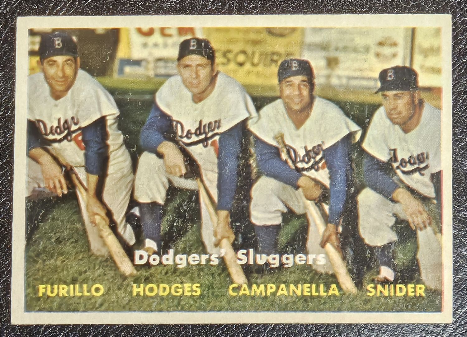 1957 Topps #400 Dodgers Sluggers EX/MT