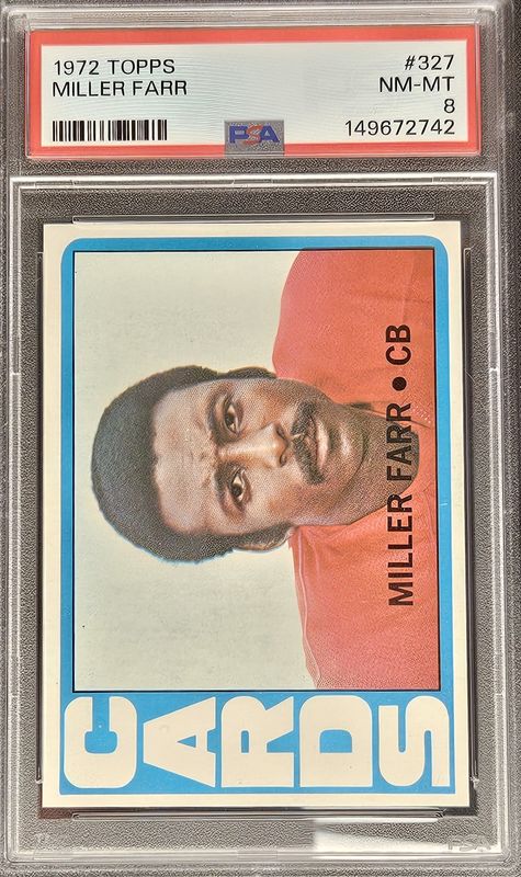 1972 Topps #327 Miller Farr PSA 8 NM/MT