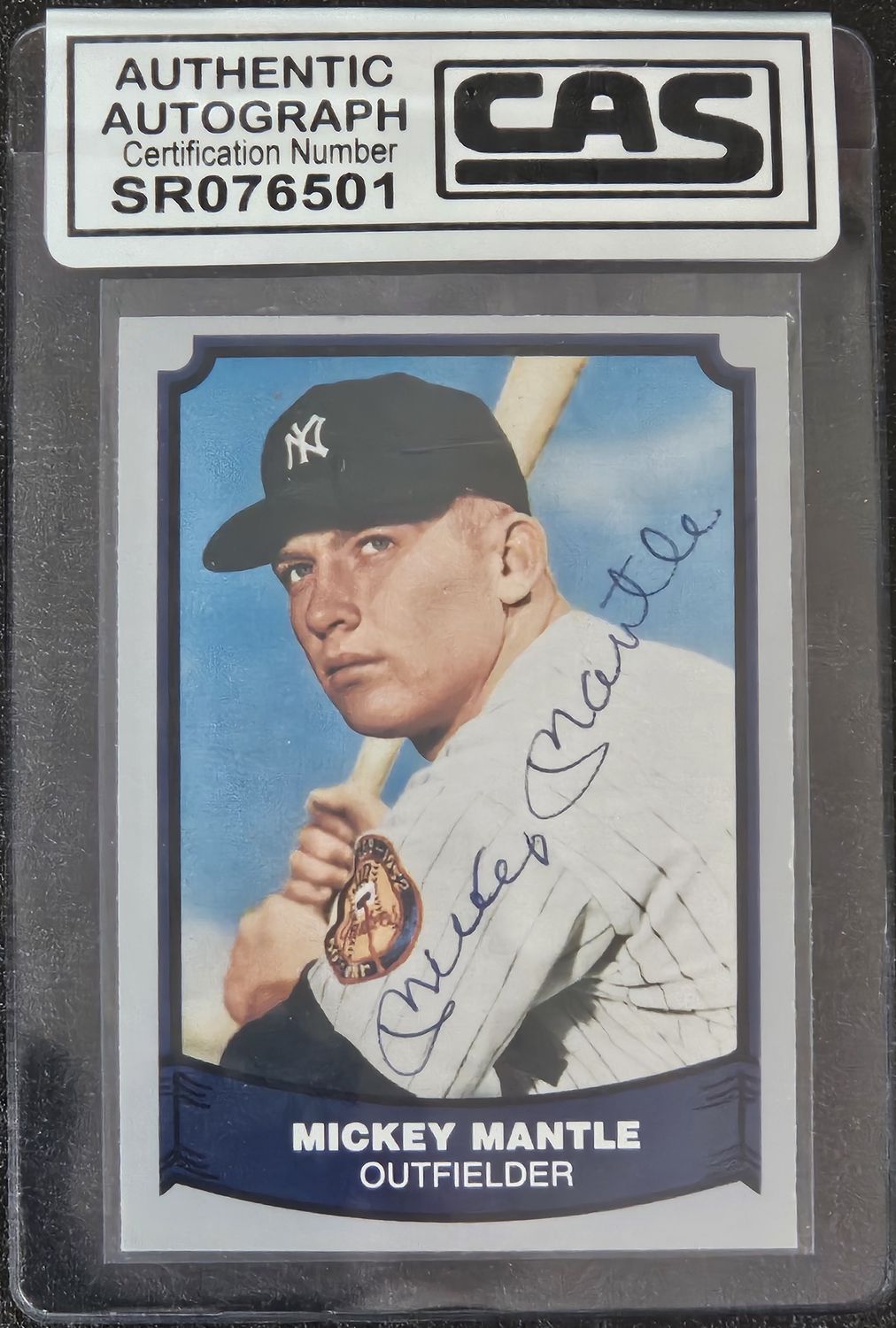 Mickey Mantle Autographed Baseball Card