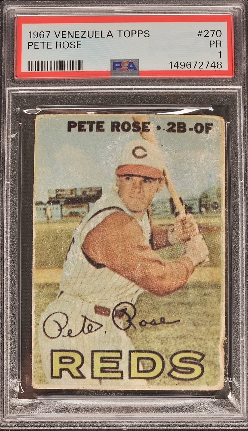 1967 Venezuela Topps #270 Pete Rose PSA 1