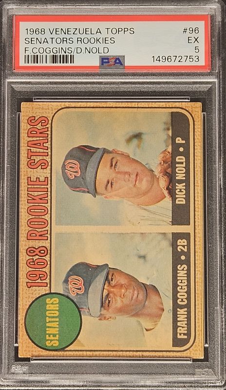 1968 Venezuela Topps #96 Senators Rookies PSA 5