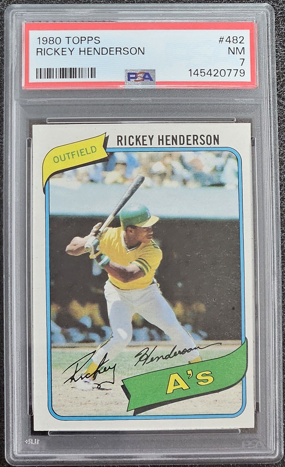 1980 Topps #482 Rickey Henderson PSA 7
