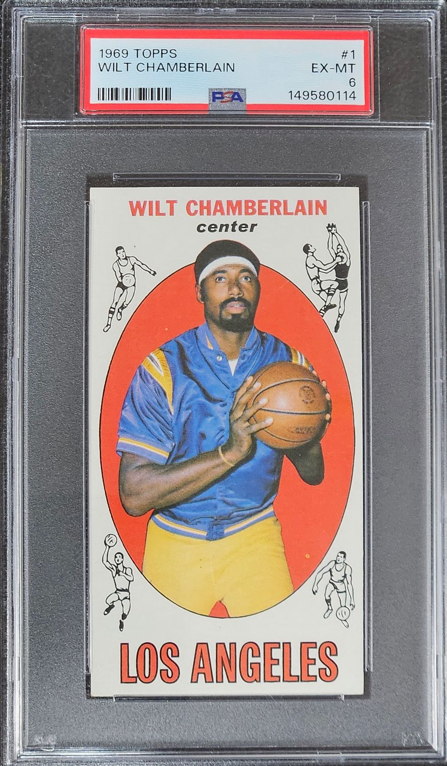 1969 Topps #1 Wilt Chamberlain PSA 6