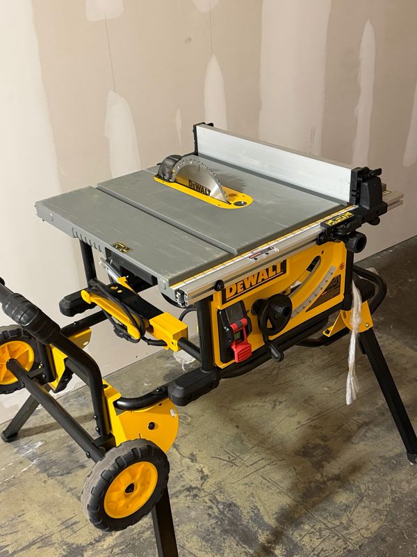 DEWALT Jobsite Table Saw with Rolling Stand – Used, Works Great
