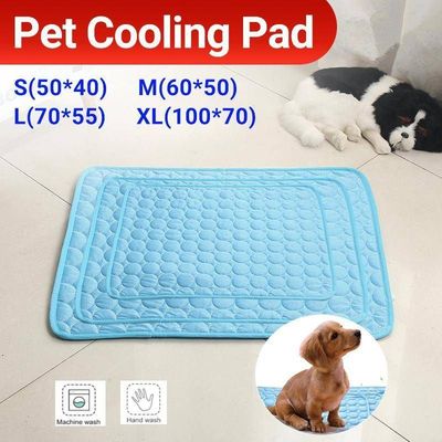 Pet Cool Gel Mat Dog Cat Bed Non-Toxic Breathable Summer Pad - 60cm x 50cm