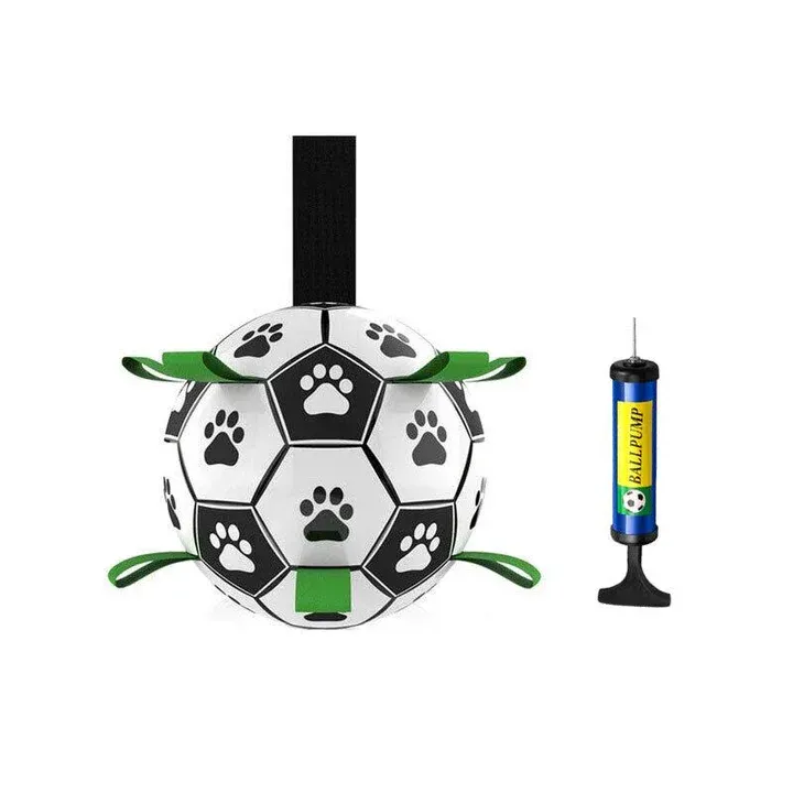 Interactive Pet Football Dog Toys Grab Tabs Outdoor Training Soccer Ball