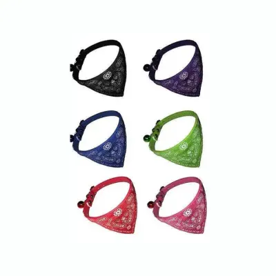 Adjustable Leather Collar Bandana Neck Scarf - Puppy/Cat (Small)