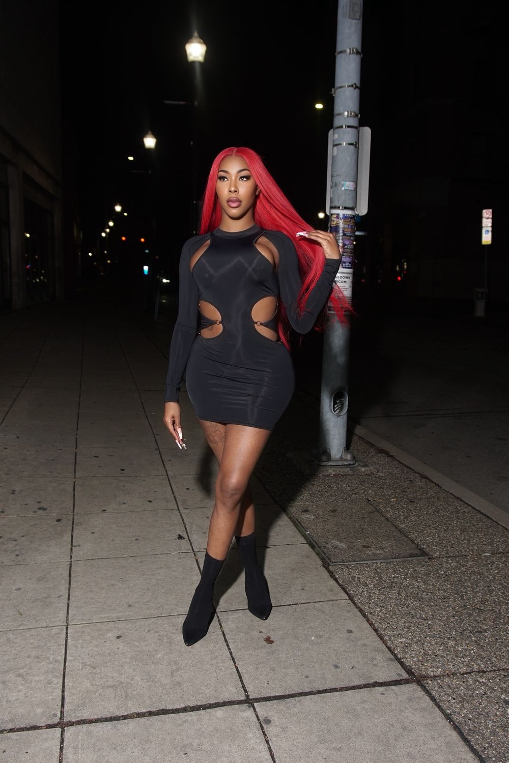4Ruth Lux “Black Opium” Cutout Dress