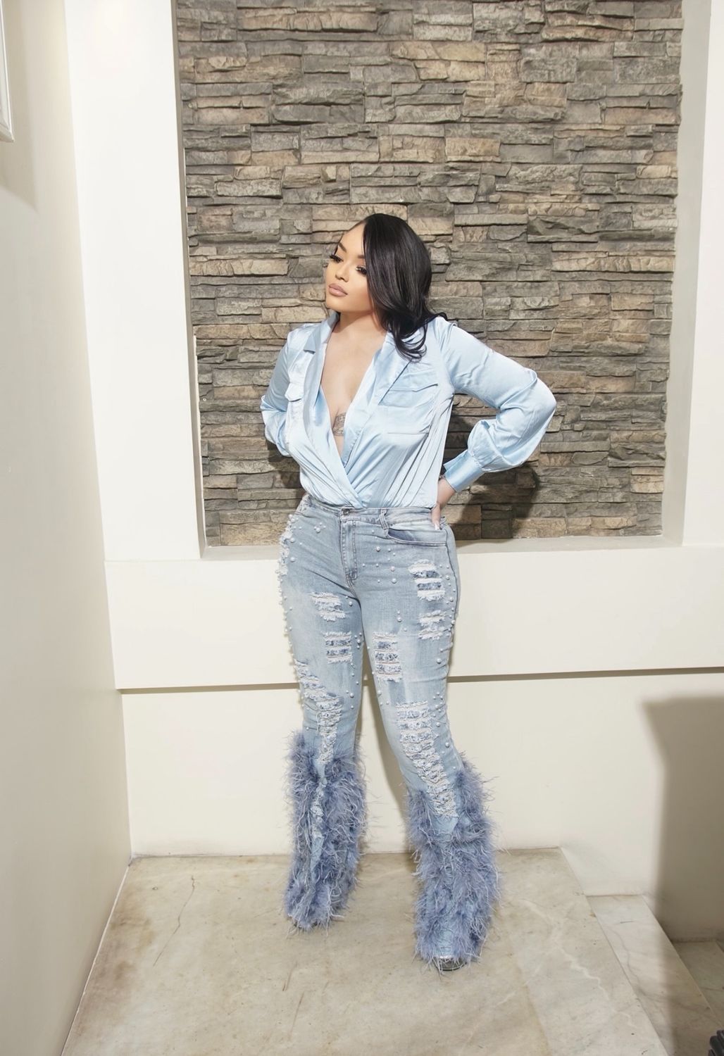  Frosted Silk Bodysuit