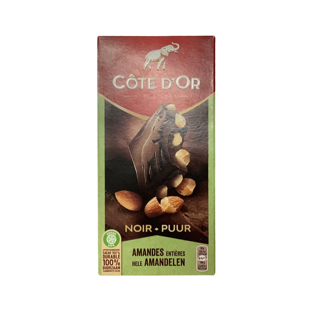 Cote D&#39;Or Bloc Dark &amp; Almond Pieces 180g