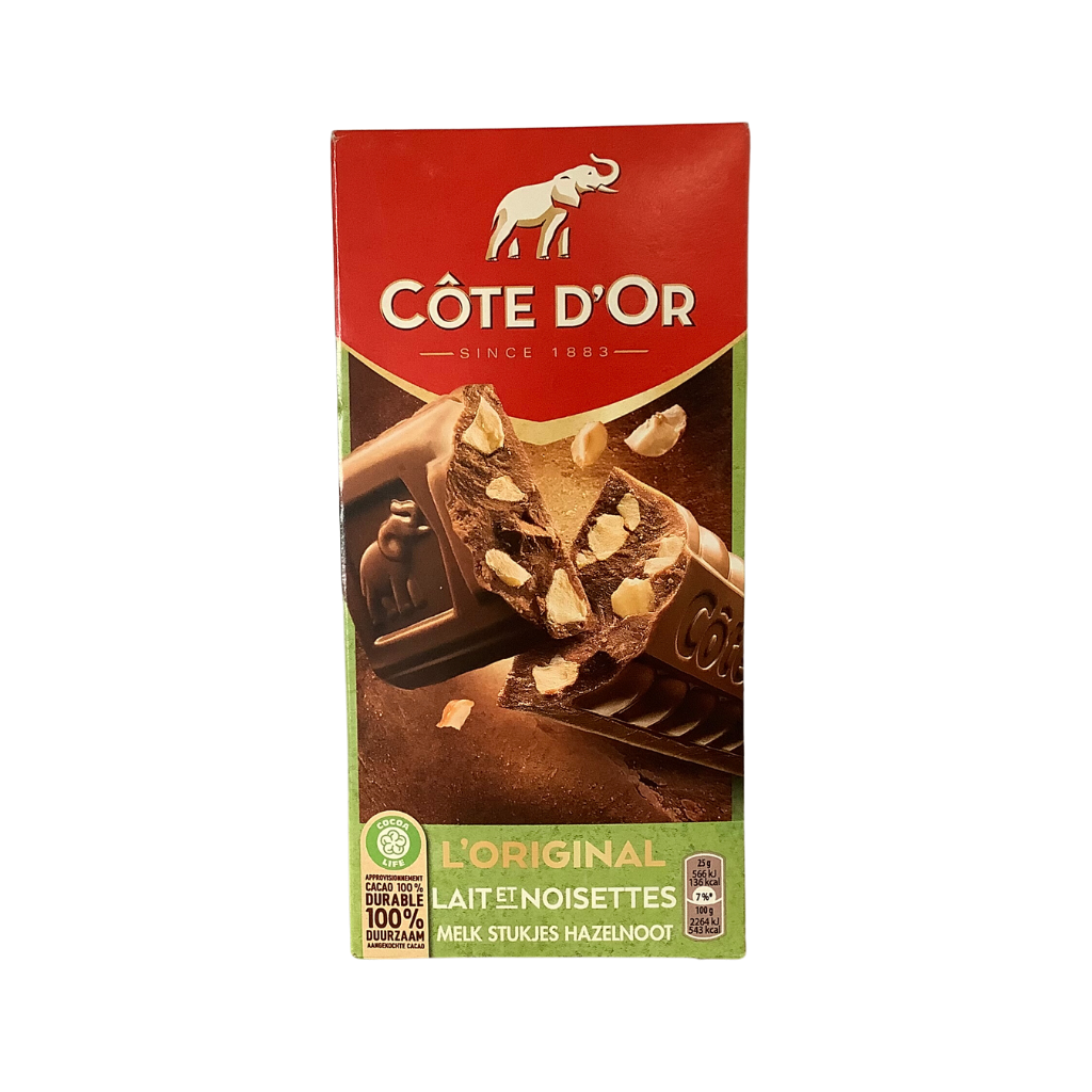 Cote D&#39;Or Bloc Milk &amp; Hazelnut Pieces 200g