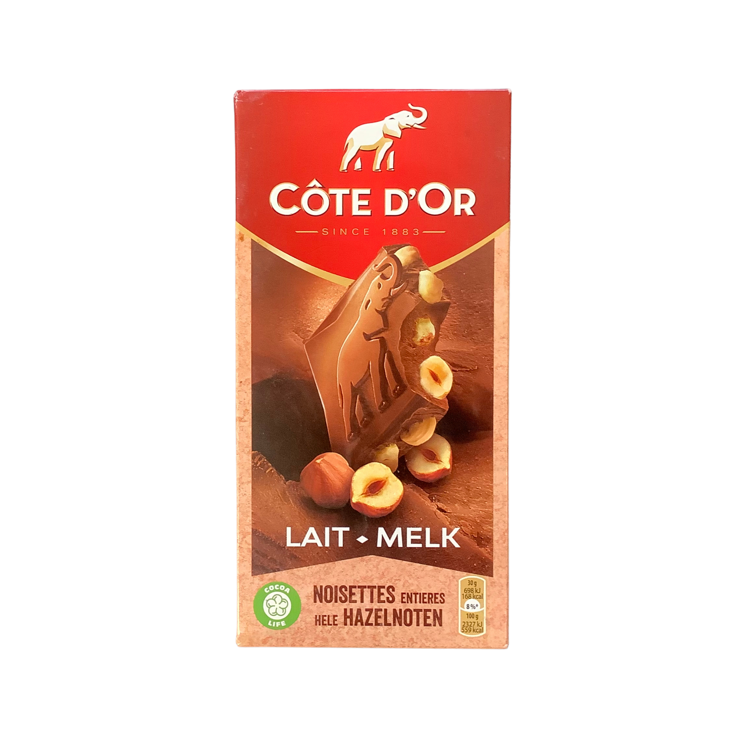 Cote D&#39;Or  Bloc Milk &amp; Hazelnut 180g