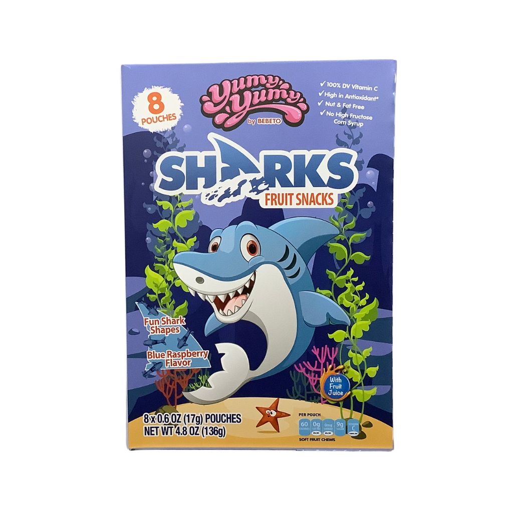 Yummy Yummy Sharks Fruit Snacks 136g