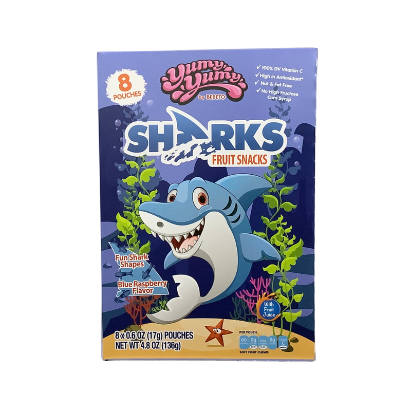 Yummy Yummy Sharks Fruit Snacks 136g