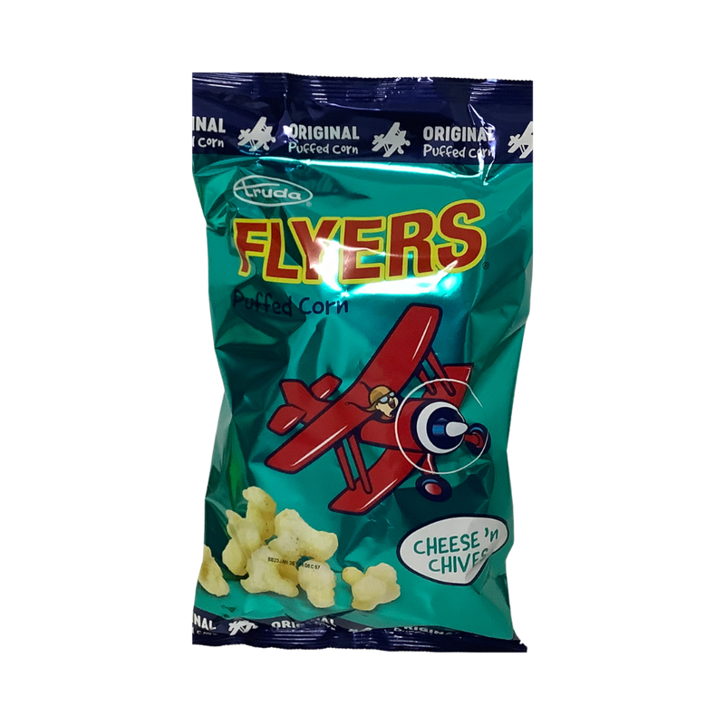 Flyers Puffed Corn Cheese n Chives  100g