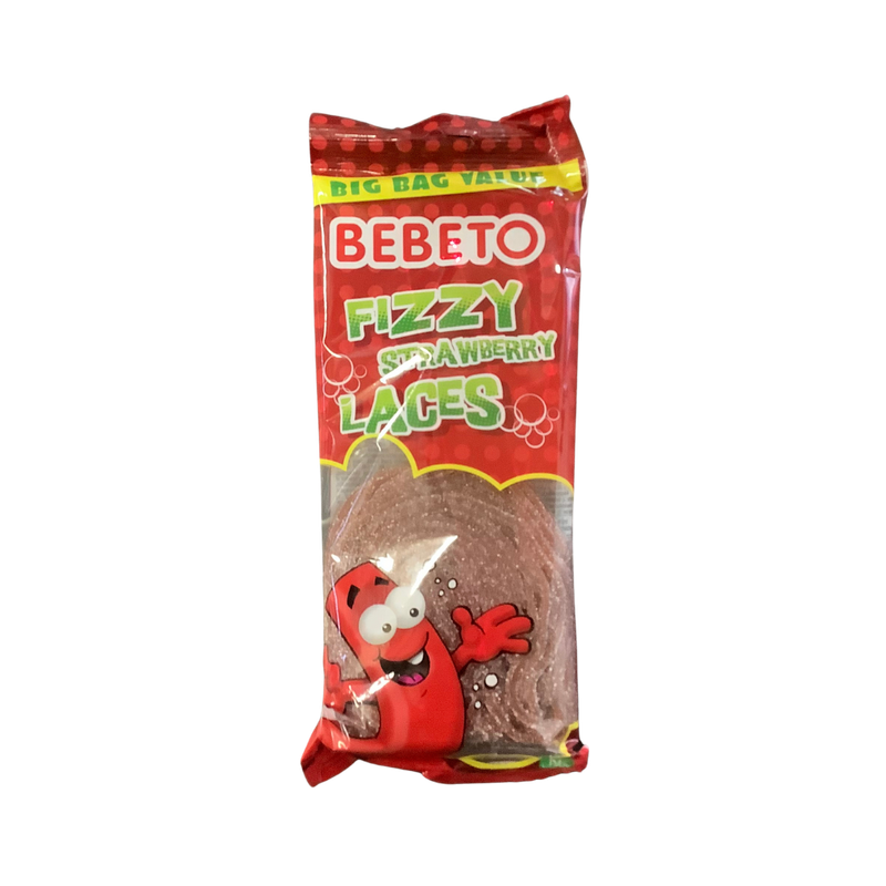 Bebeto Fizzy Strawberry  Laces 250g