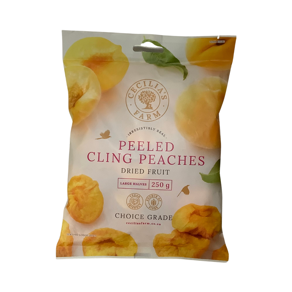 Cecilia&#39;s Farm Peeled Cling Peaches Dried Fruit 250g