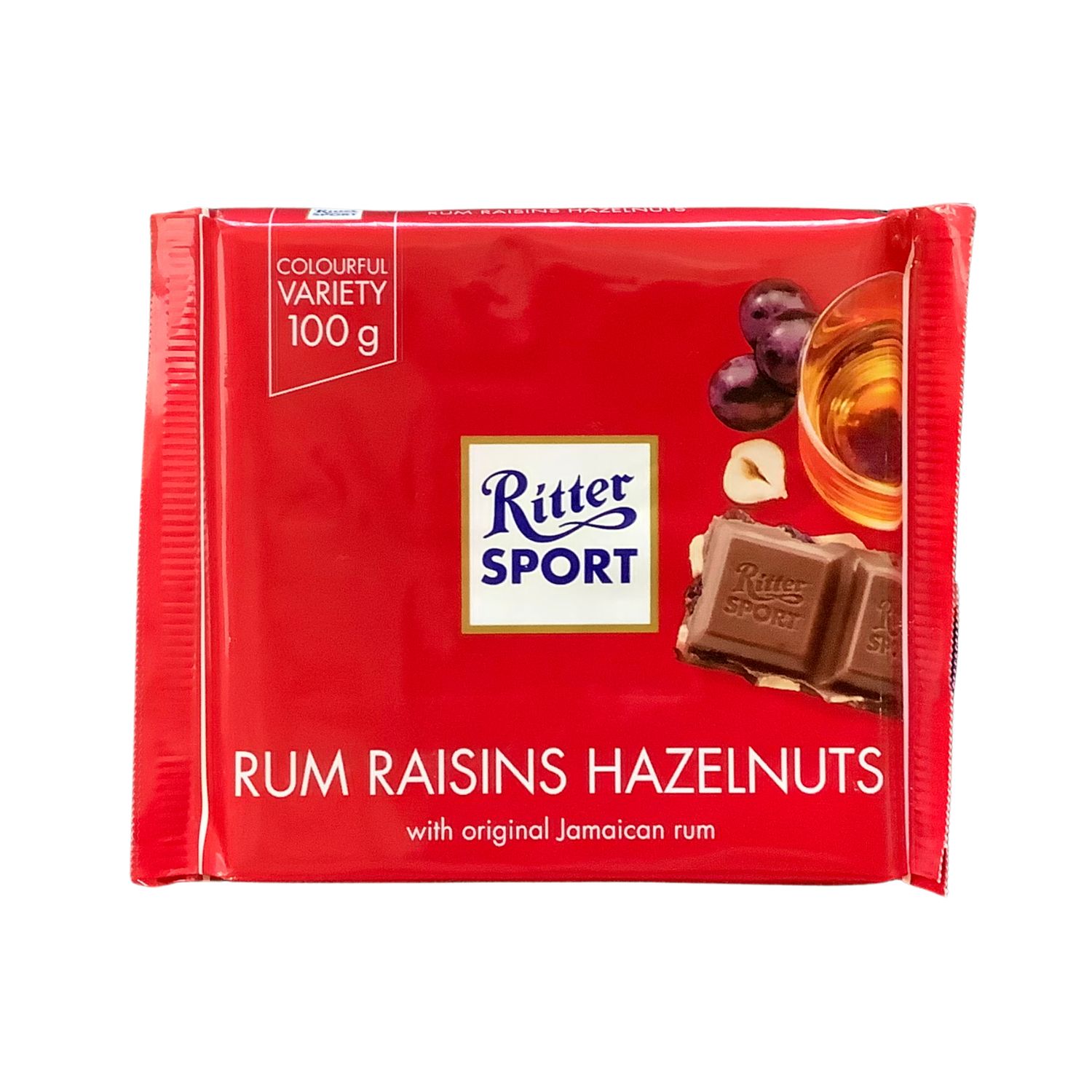 Ritter Sport Rum Raisins Hazelnuts 100g