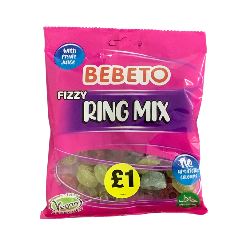 Bebeto Fizzy Ring Mix 150g