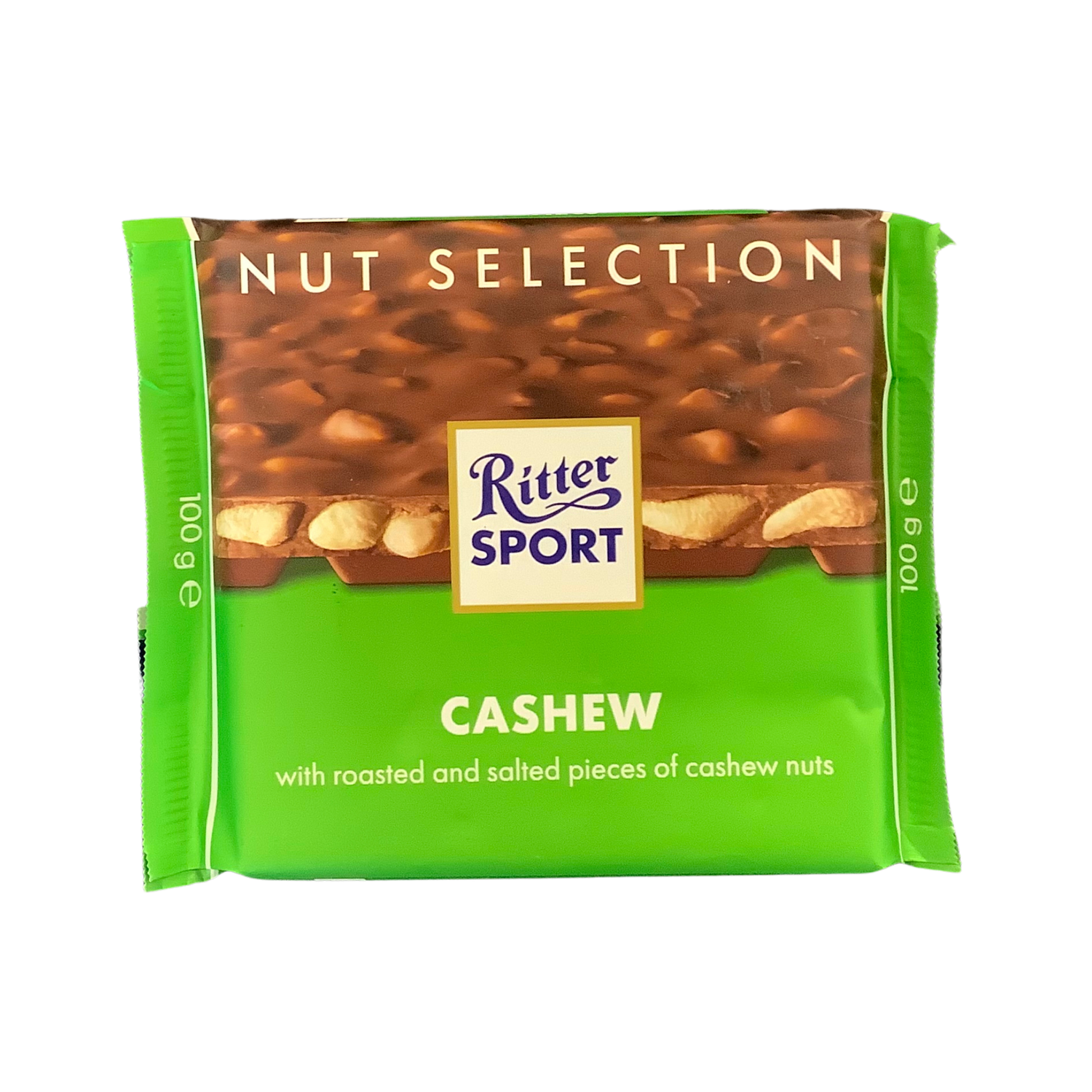 Ritter Sport with Roasted &amp; Salted Pieces of Cashew Nuts 100g