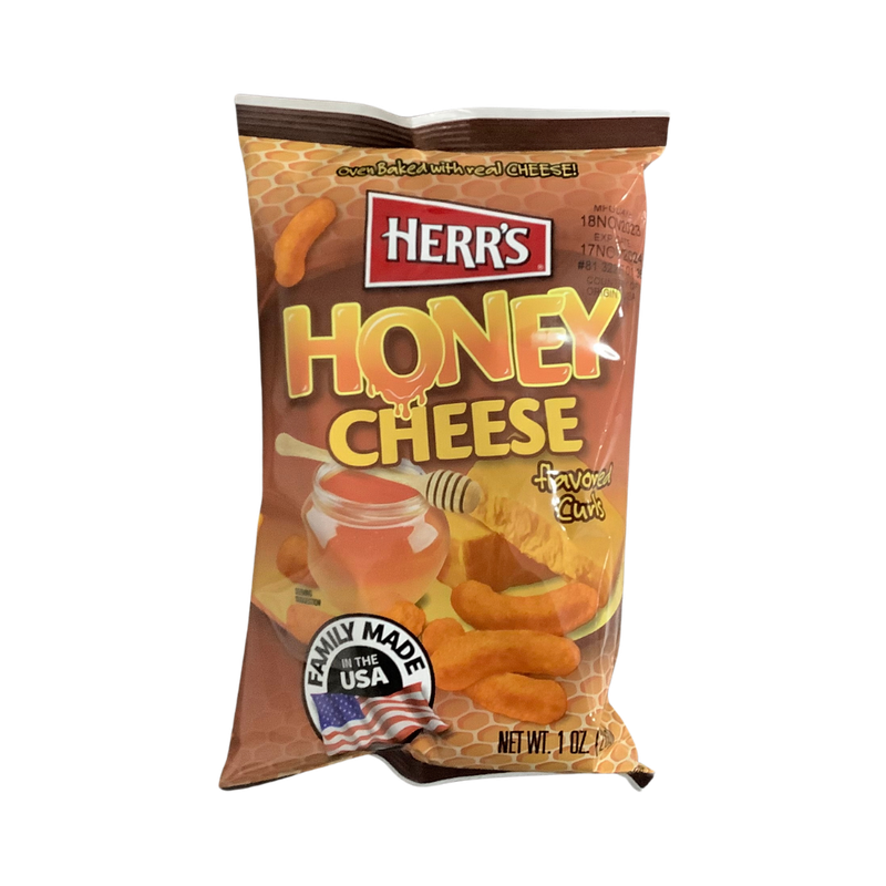 Herr&#39;s Honey Cheese Flavour Curls 28g