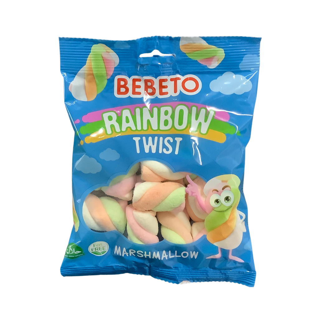 Bebeto Rainbow Twist Marshmallows 60g