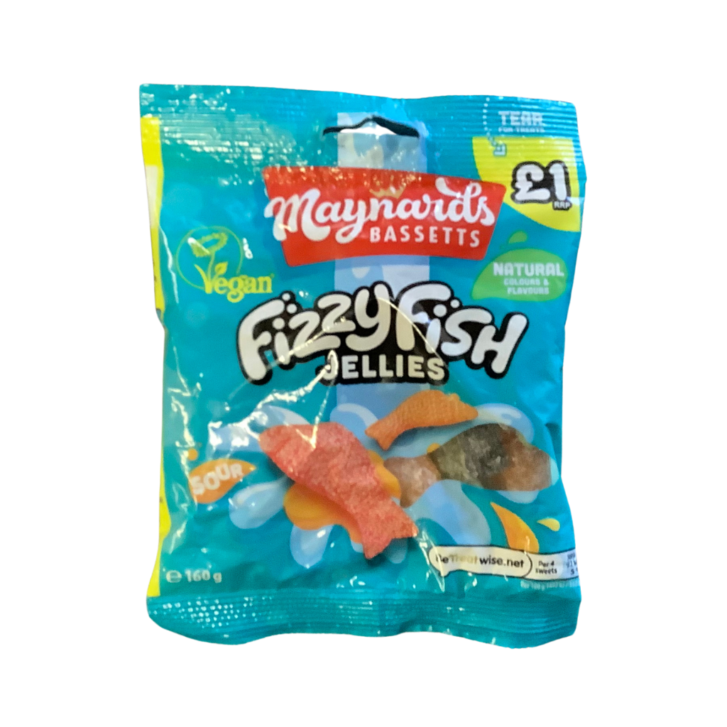 Maynards Bassetts Fizzy Fish  Jellies 160g