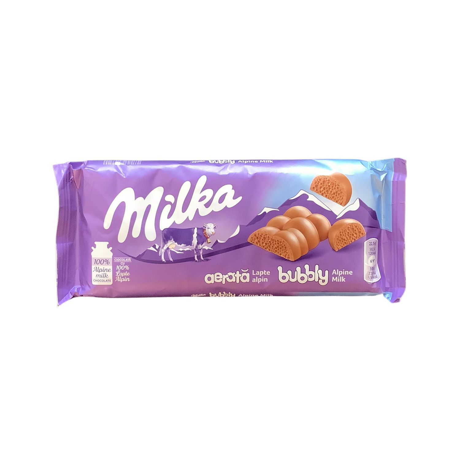 Milka Milk Chocolate Bubbly 100g