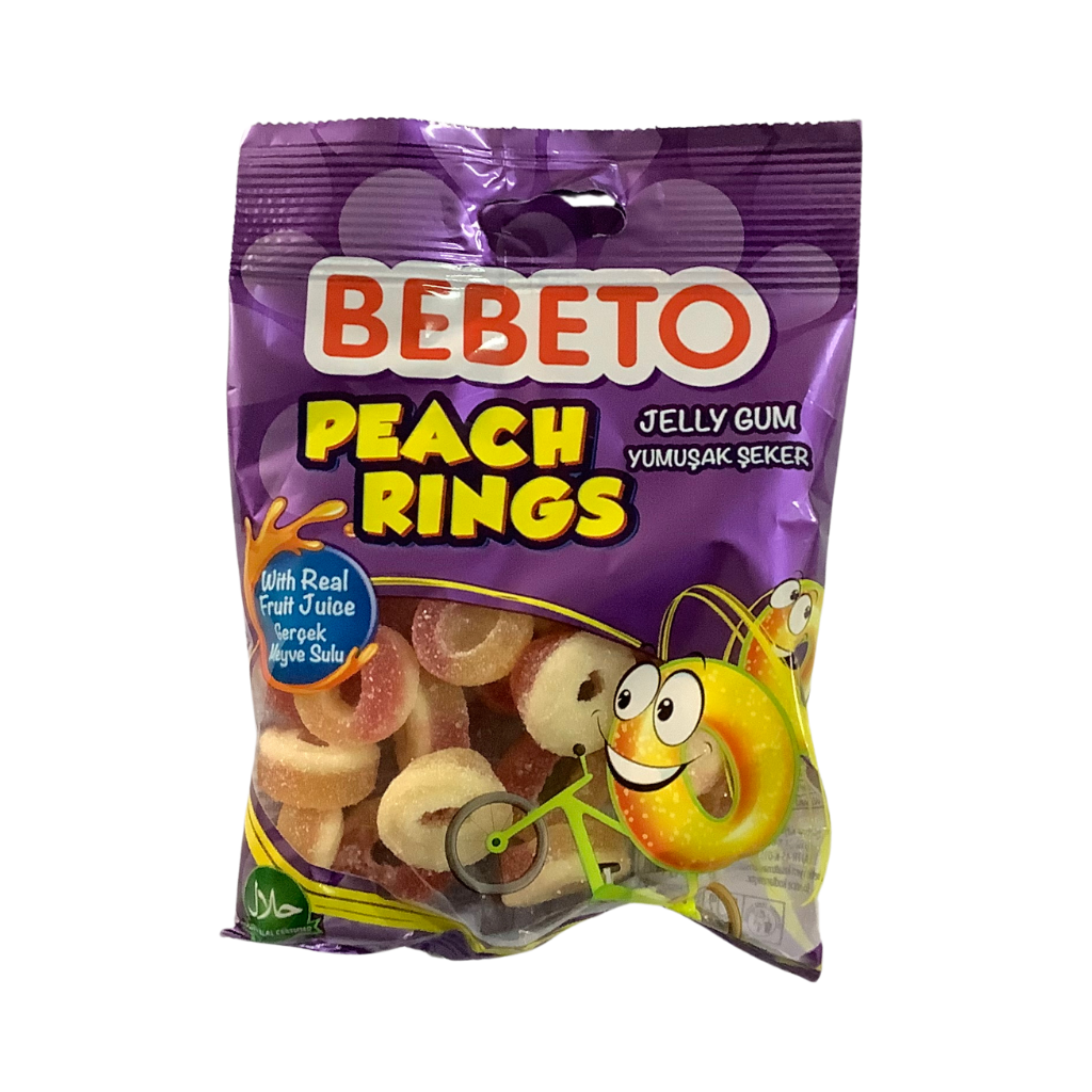 Bebeto Peach Rings Jelly Gum 80g