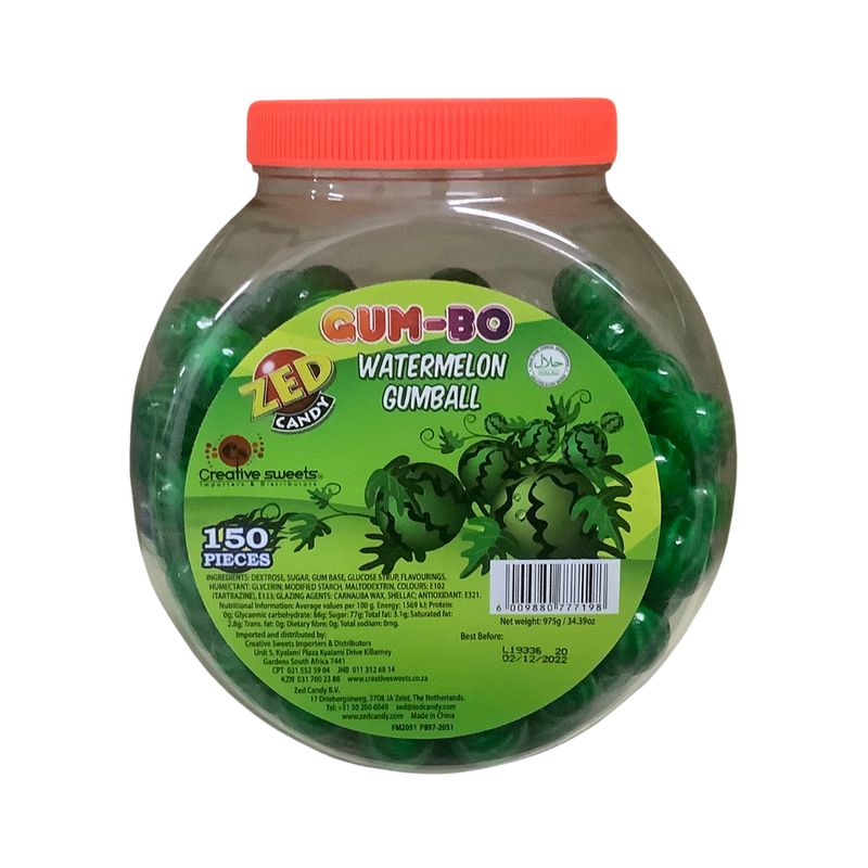 ZED Candy Gum-Bo Watermelon Gumball 150Pcs