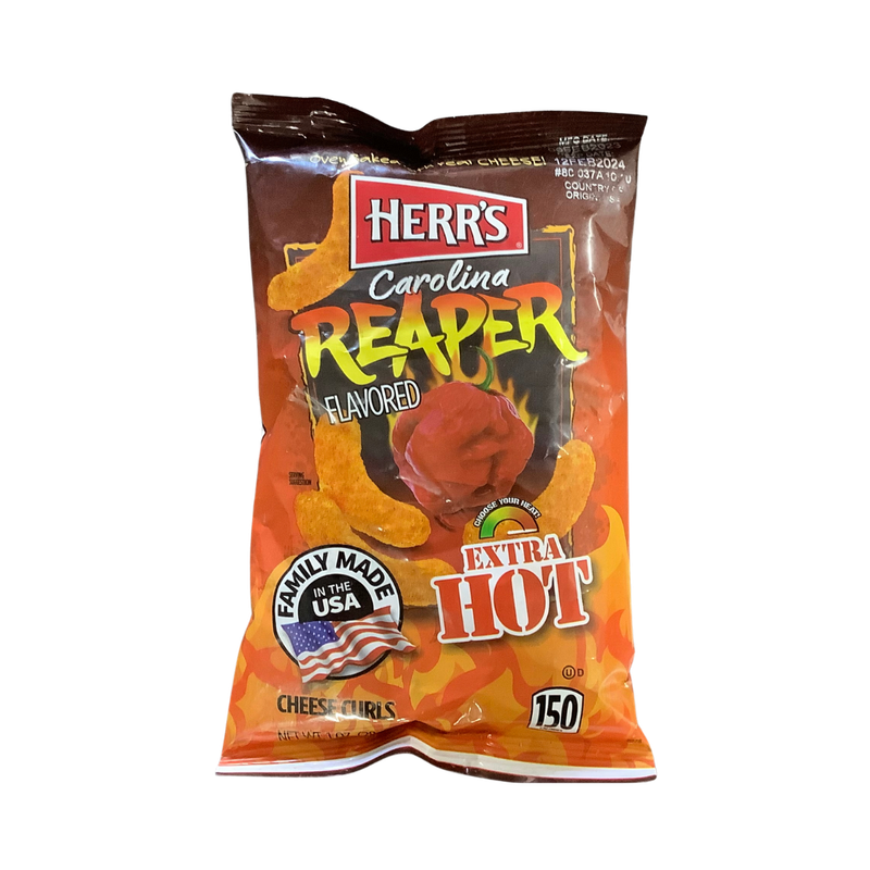 Herr&#39;s Carolina Reaper Flavour Cheese Curls 28g