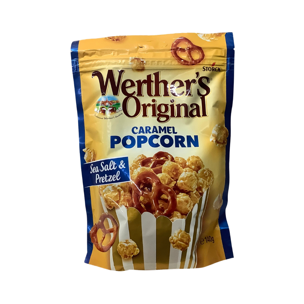 Werther&#39;s Caramel Pop Corn Sea Salt &amp; Pretzel 140g