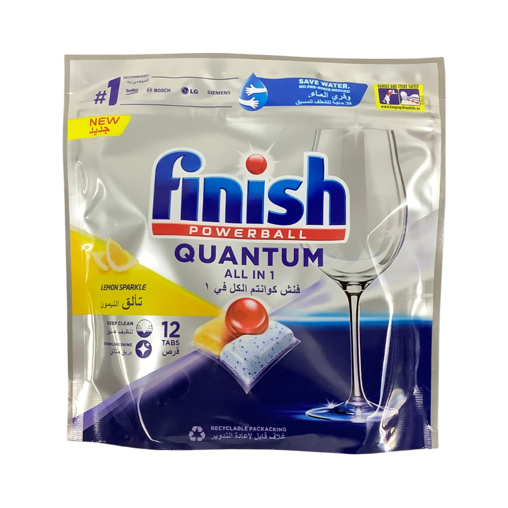 Finish PowerBall Quantum All In One  Lemon Sparkle 12 Tablets