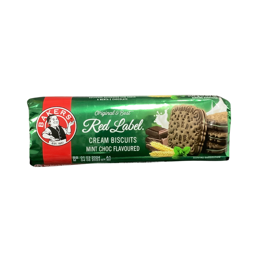 Bakers Red Label Cream Biscuits Mint Chocolate 200g