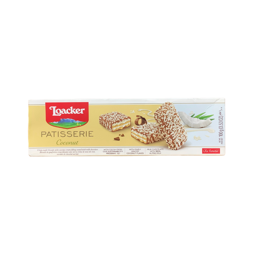 Loacker Patisserie Milk Chocolate Coconut 100g
