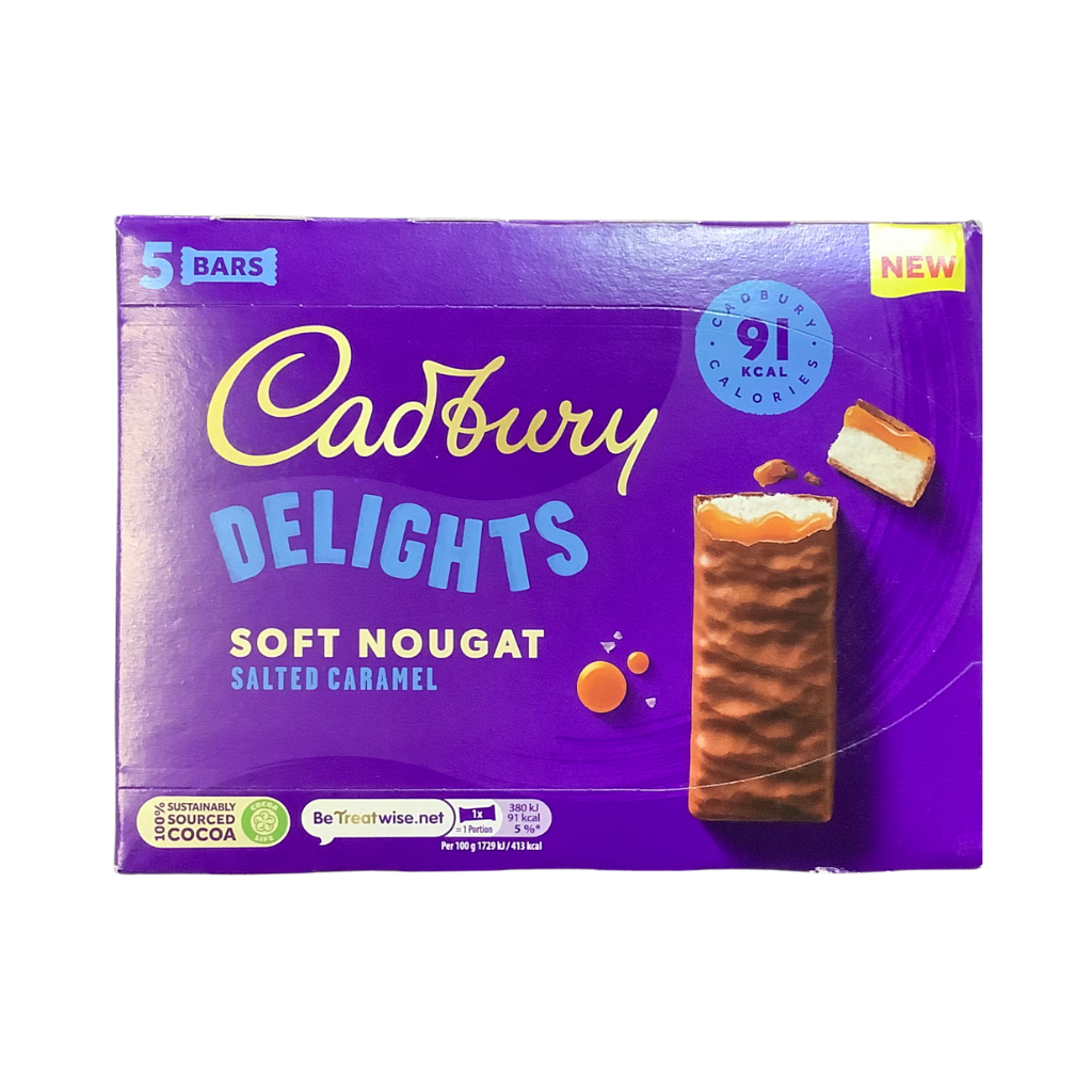 Cadbury Delights Soft Nougat Salted Caramel 5 x 22g
