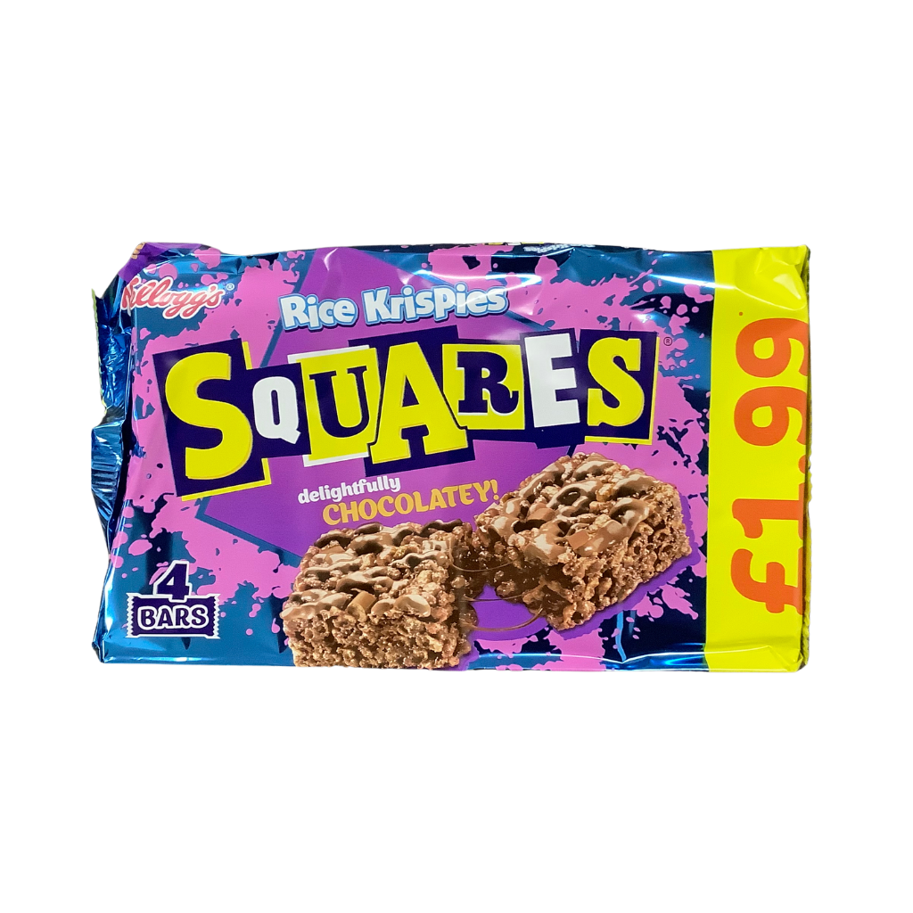 Kellogg&#39;s Rice Krispies Squares Chocolatey 4 Bars